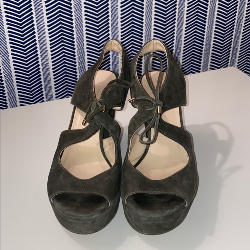 Jimmy Choo Nayeem Olive Platform Shoes